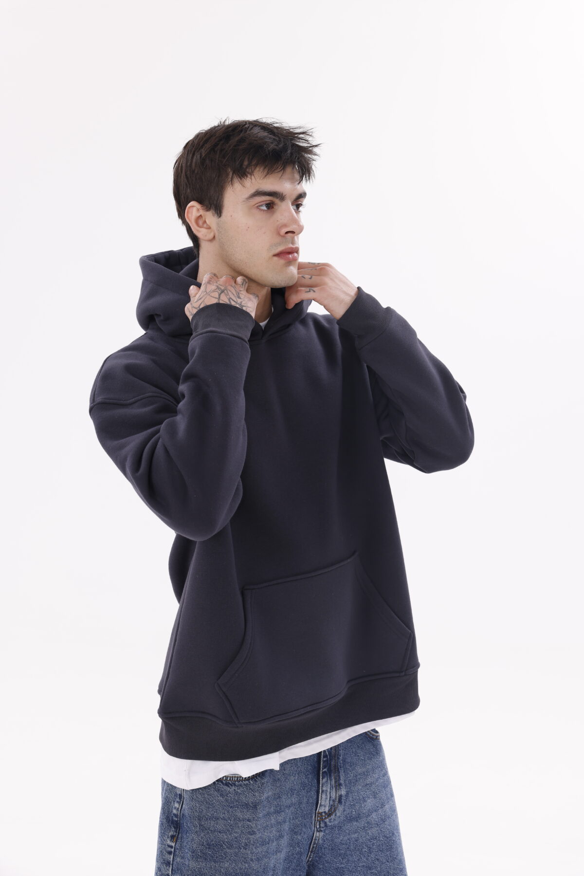 Basic Oversize Hoodie's (Düz Renk Kapüşonlu) - Görsel 15