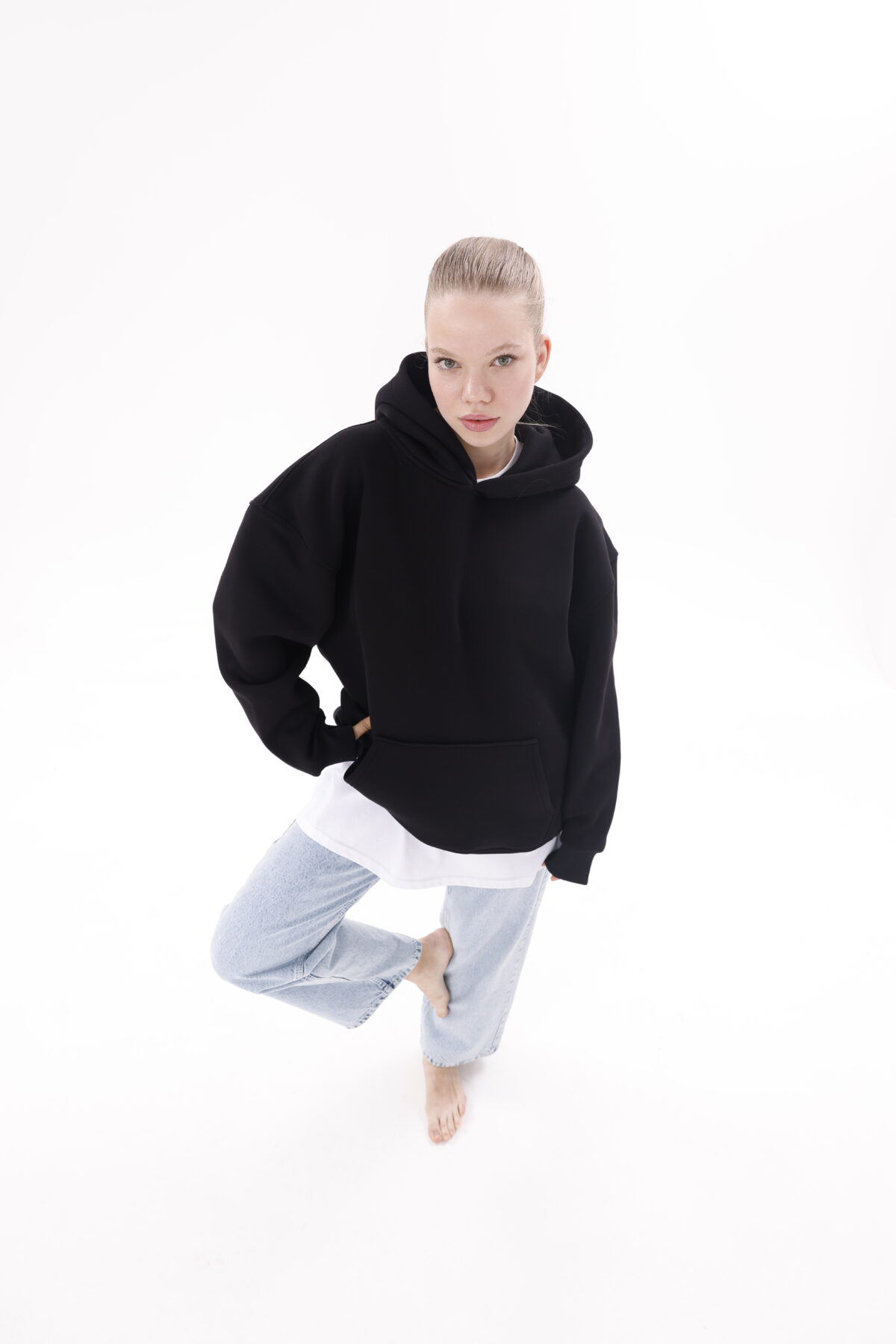 Basic Oversize Hoodie's (Düz Renk Kapüşonlu) - Görsel 9