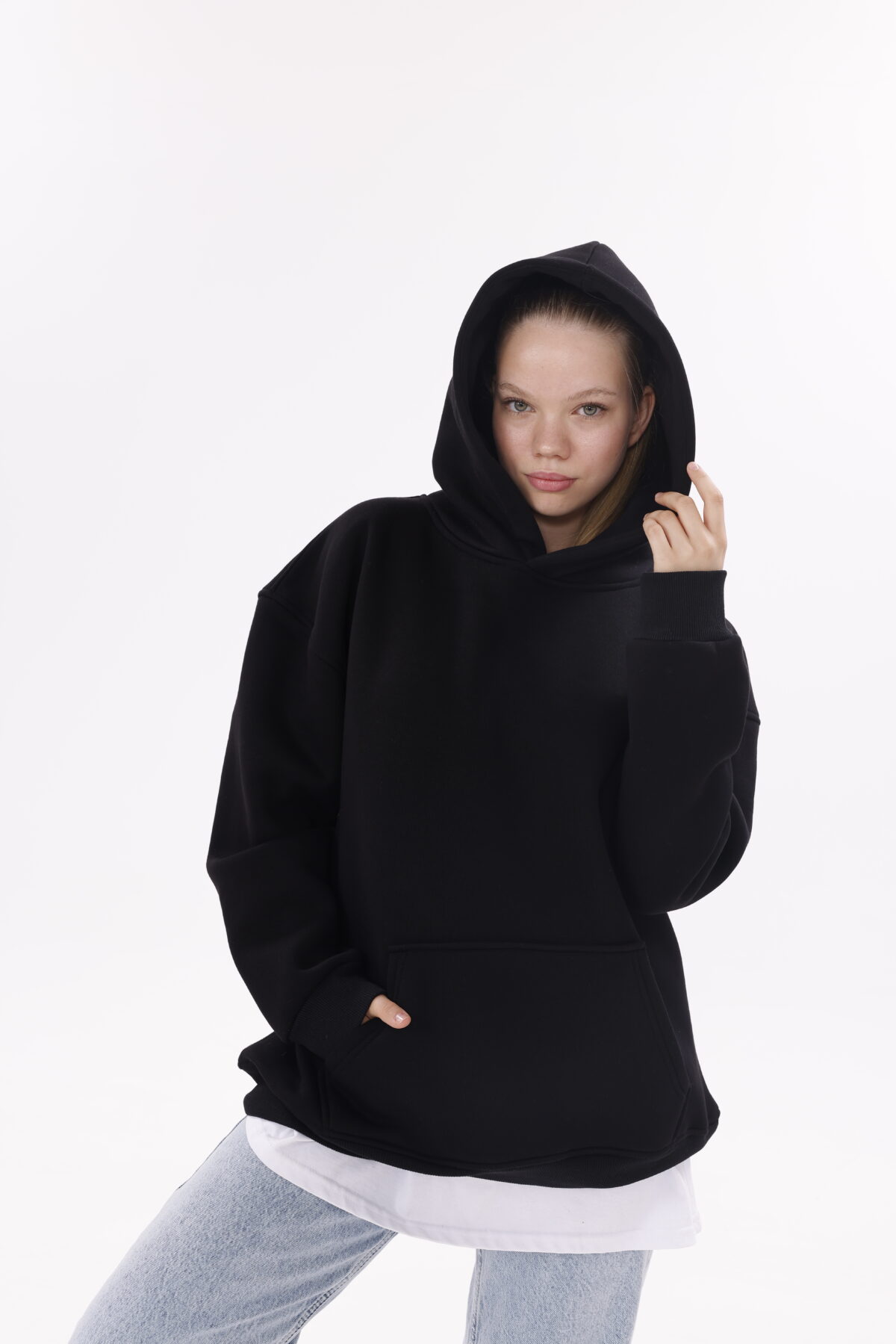 Basic Oversize Hoodie's (Düz Renk Kapüşonlu) - Görsel 10