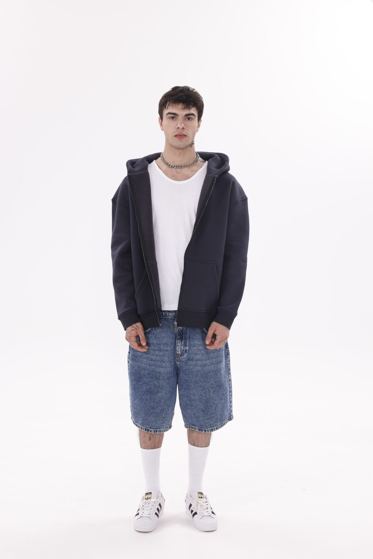 Basic Zipper Oversize Hoodie's (Fermuarlı Kapüşon) - Görsel 14