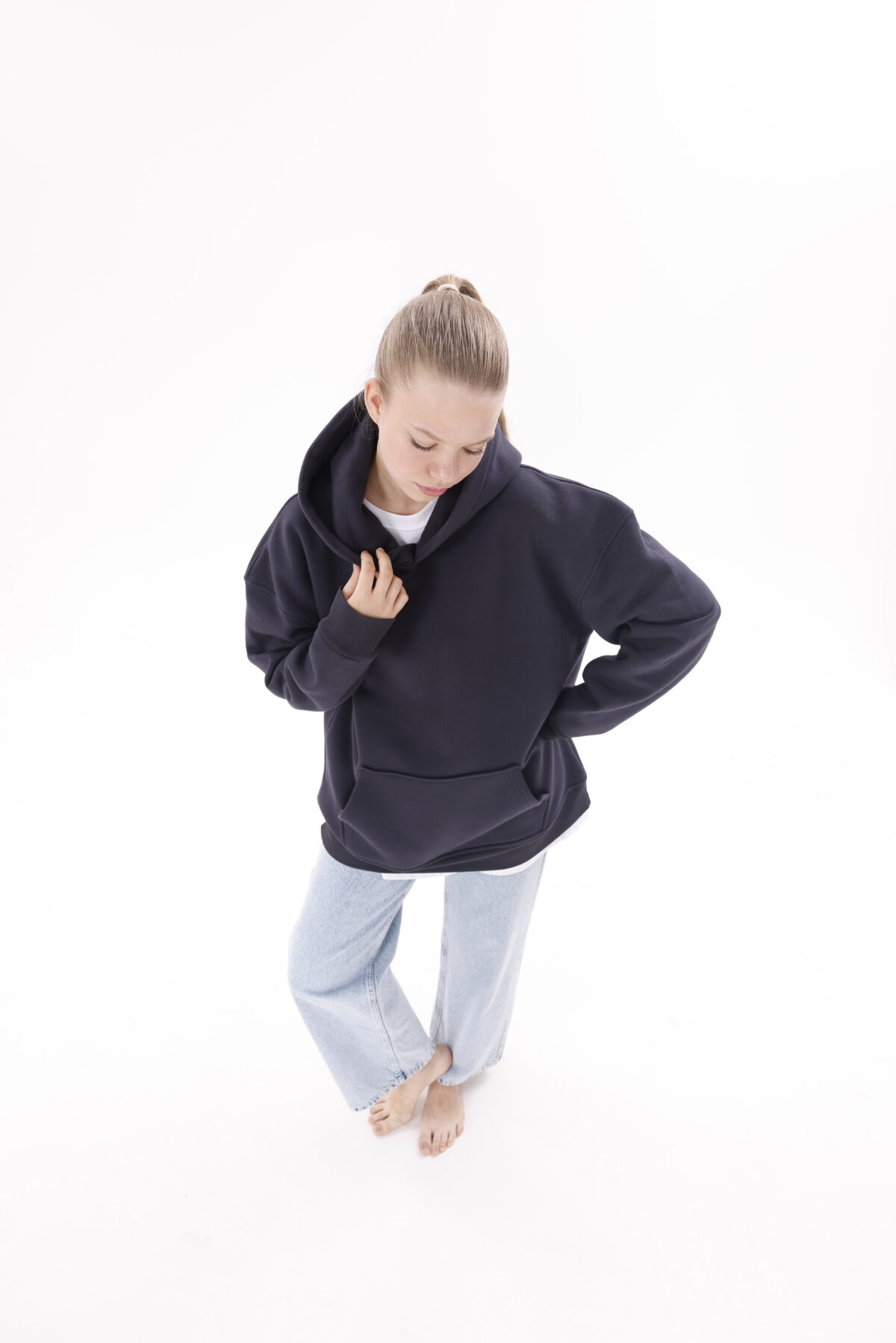Basic Oversize Hoodie's (Düz Renk Kapüşonlu) - Görsel 18