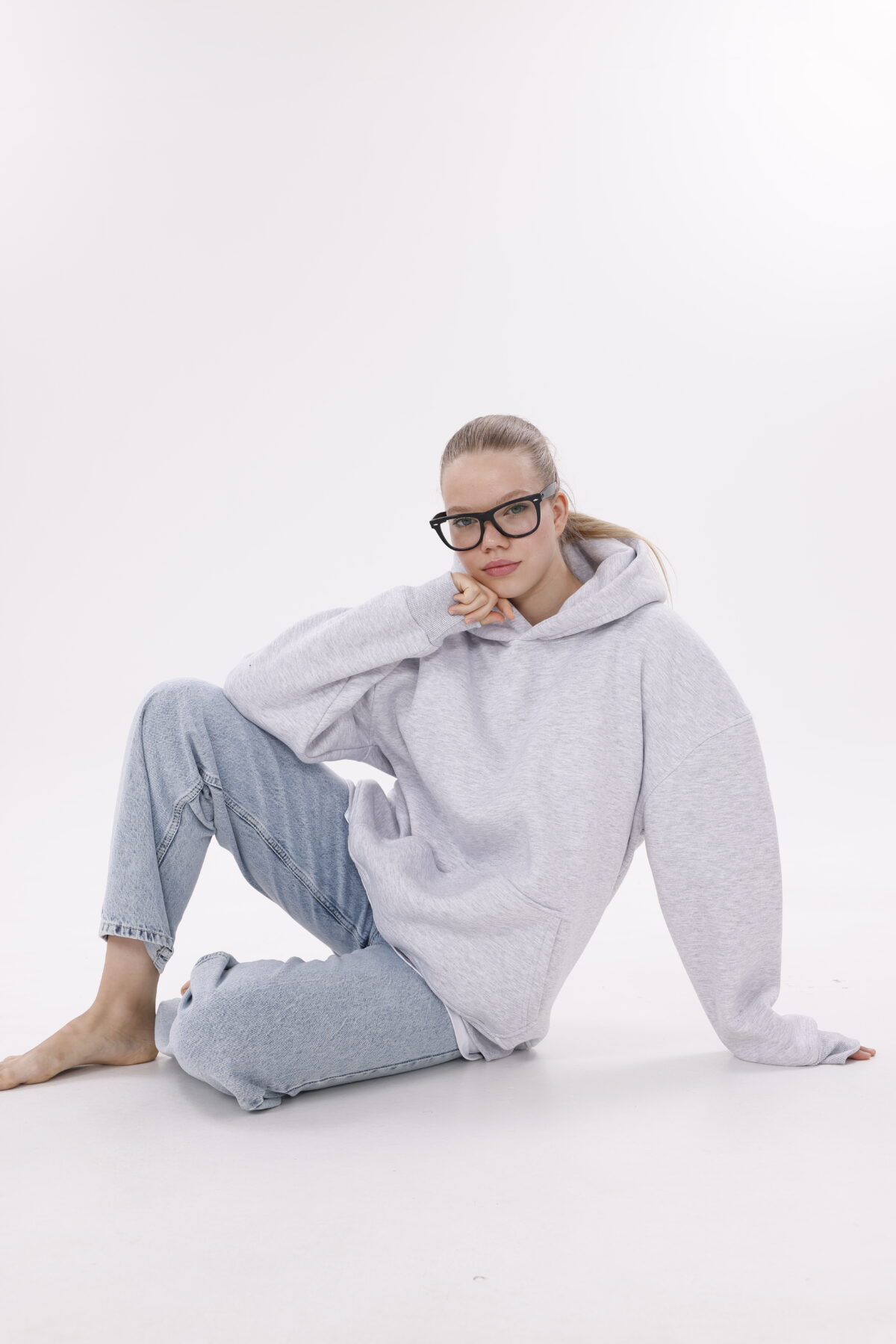 Basic Oversize Hoodie's (Düz Renk Kapüşonlu) - Görsel 21
