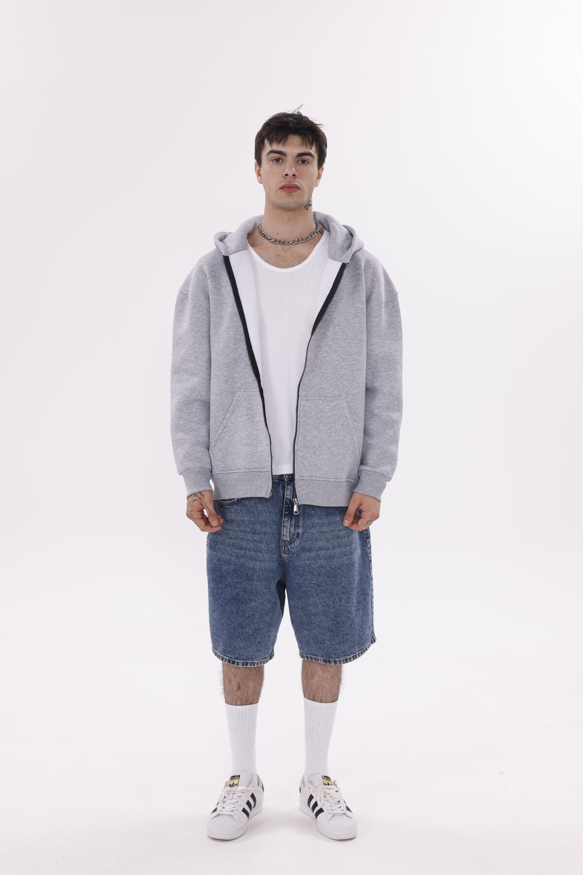 Basic Zipper Oversize Hoodie's (Fermuarlı Kapüşon) - Görsel 10