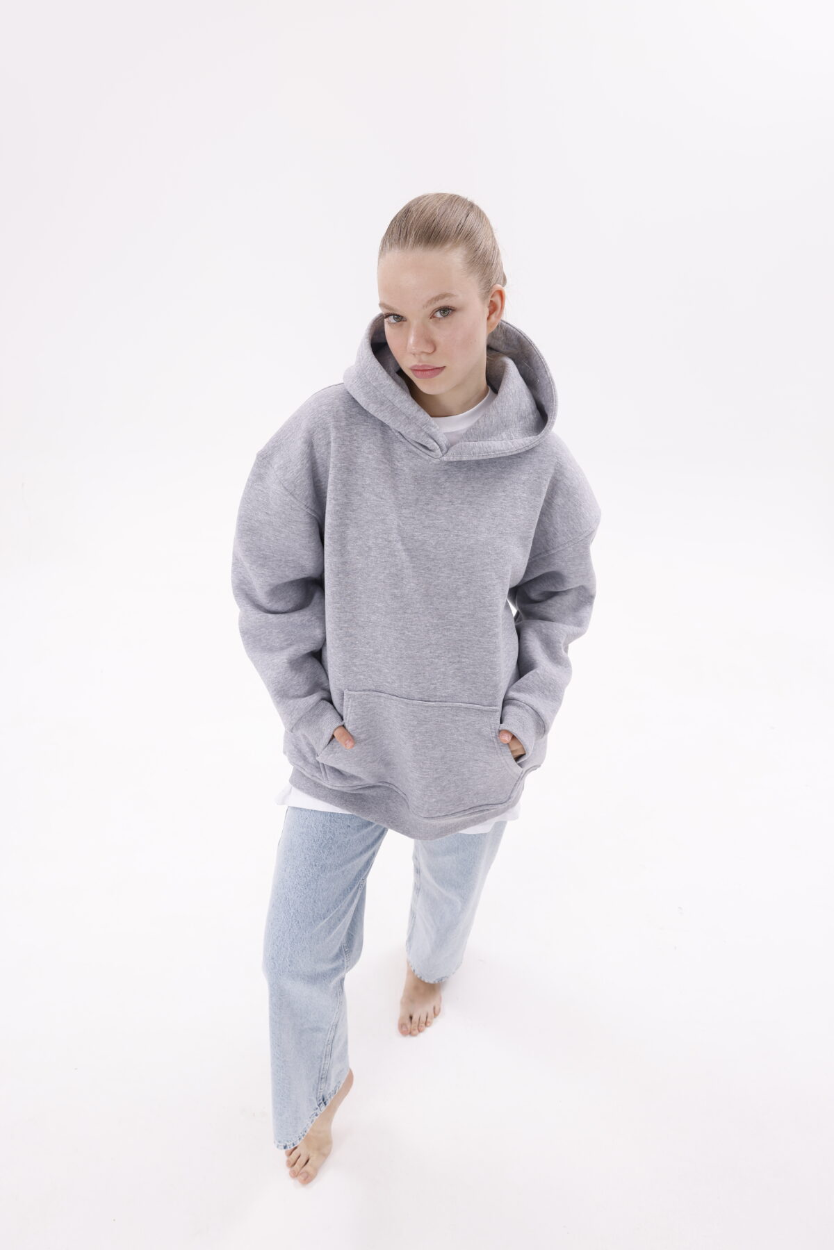 Basic Oversize Hoodie's (Düz Renk Kapüşonlu) - Görsel 29