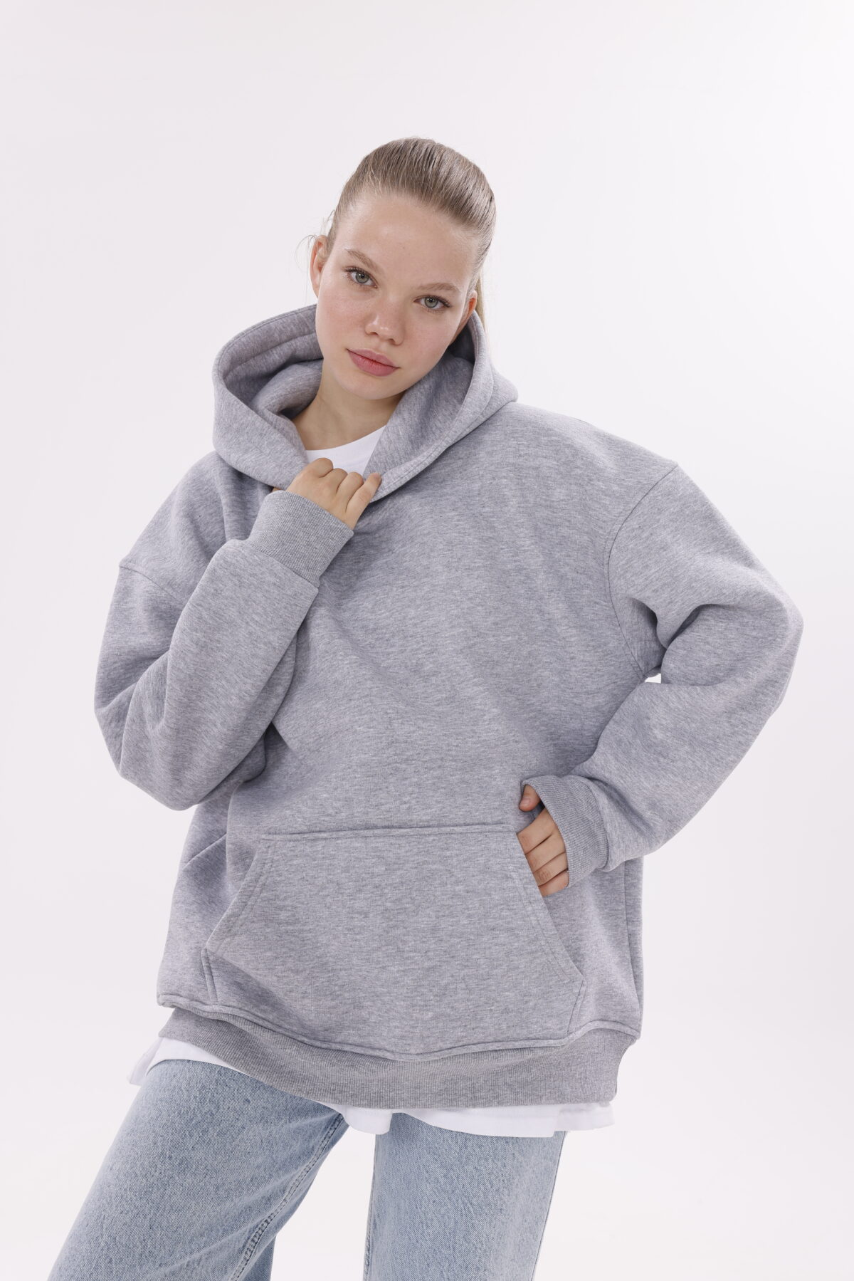 Basic Oversize Hoodie's (Düz Renk Kapüşonlu) - Görsel 30