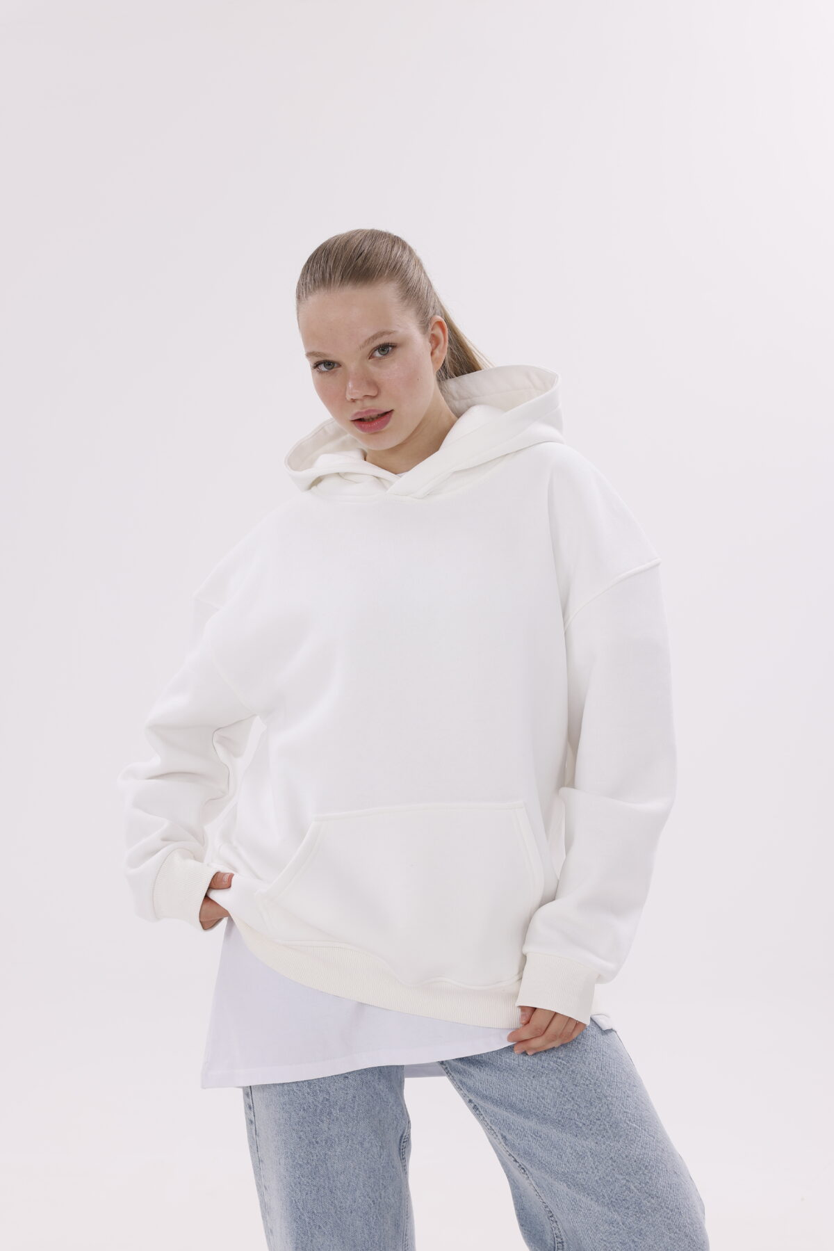 Basic Oversize Hoodie's (Düz Renk Kapüşonlu) - Görsel 26