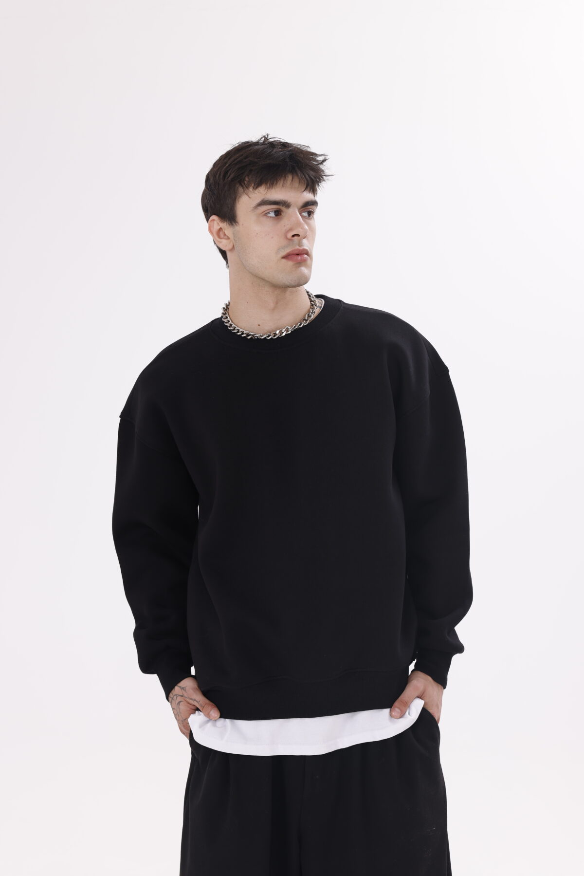 Basic Oversize Sweatsirt's (Düz Renk Bisiklet Yaka) - Görsel 6