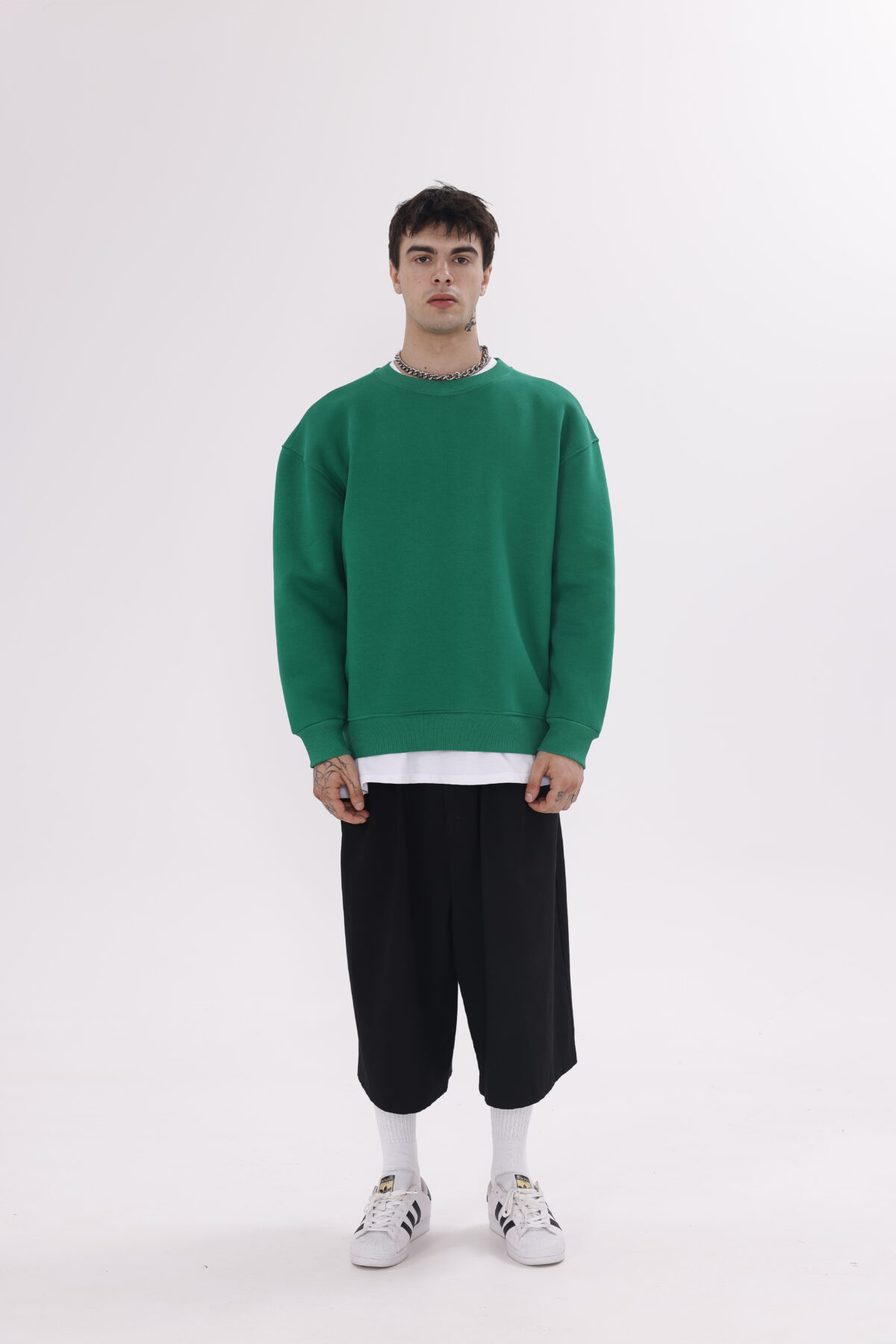 Basic Oversize Sweatsirt's (Düz Renk Bisiklet Yaka) - Görsel 5
