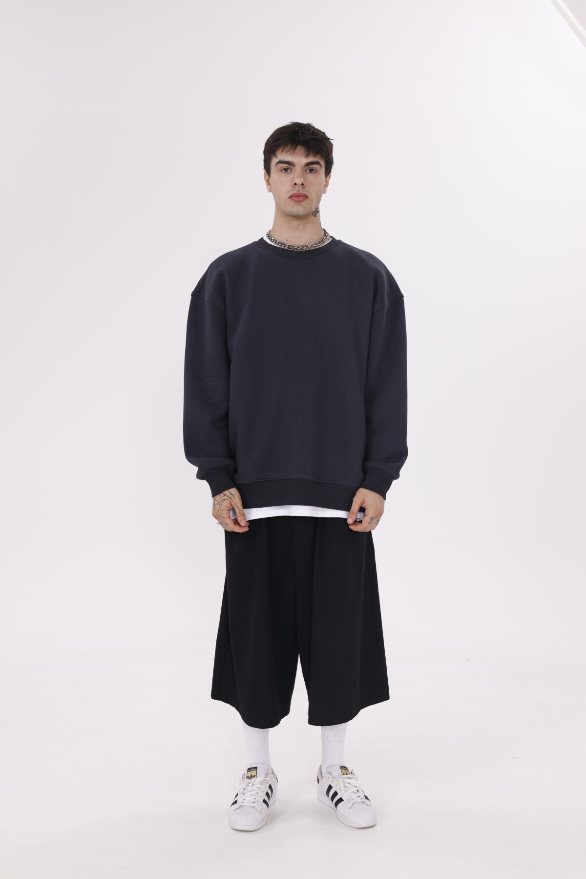 Basic Oversize Sweatsirt's (Düz Renk Bisiklet Yaka) - Görsel 14