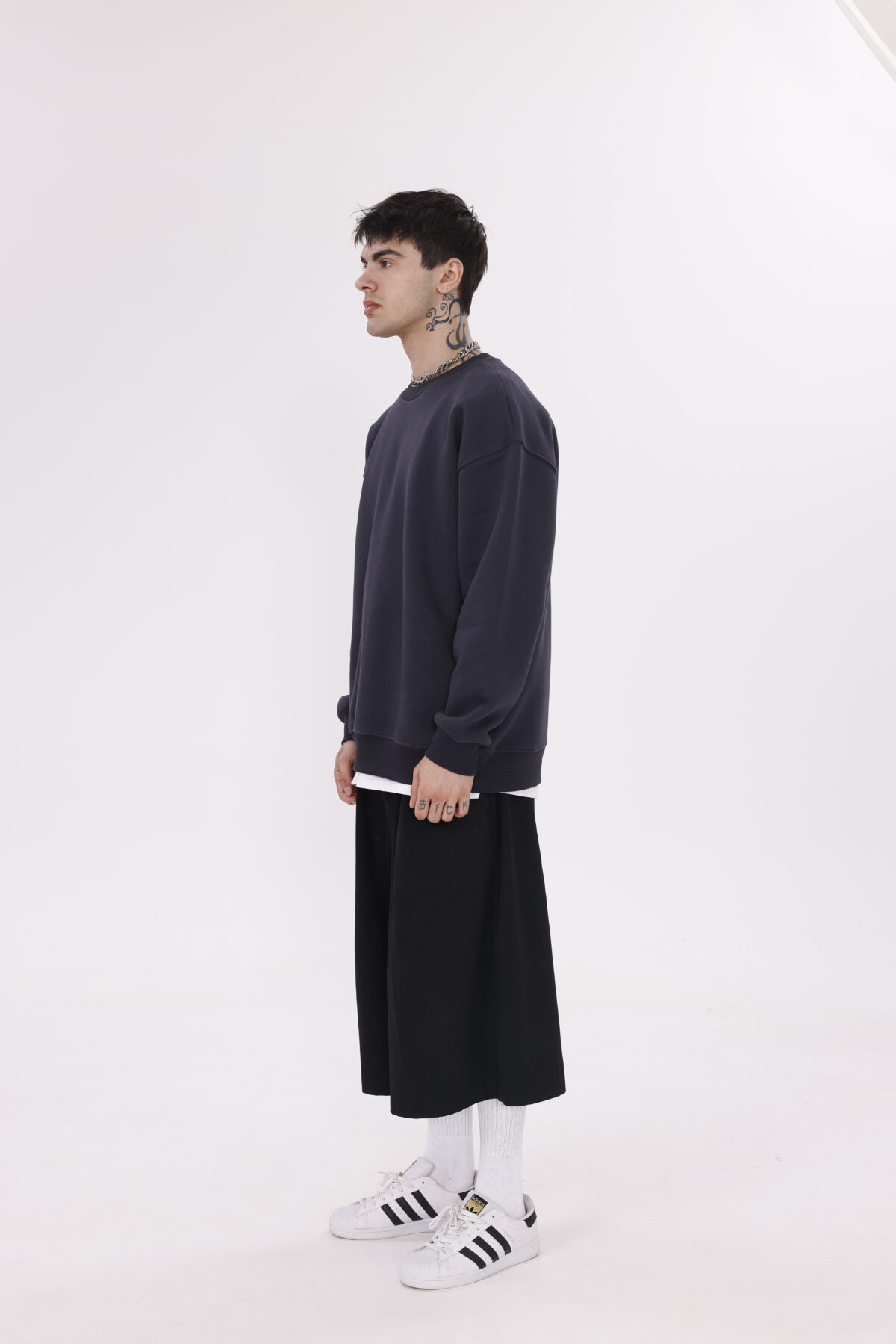 Basic Oversize Sweatsirt's (Düz Renk Bisiklet Yaka) - Görsel 13