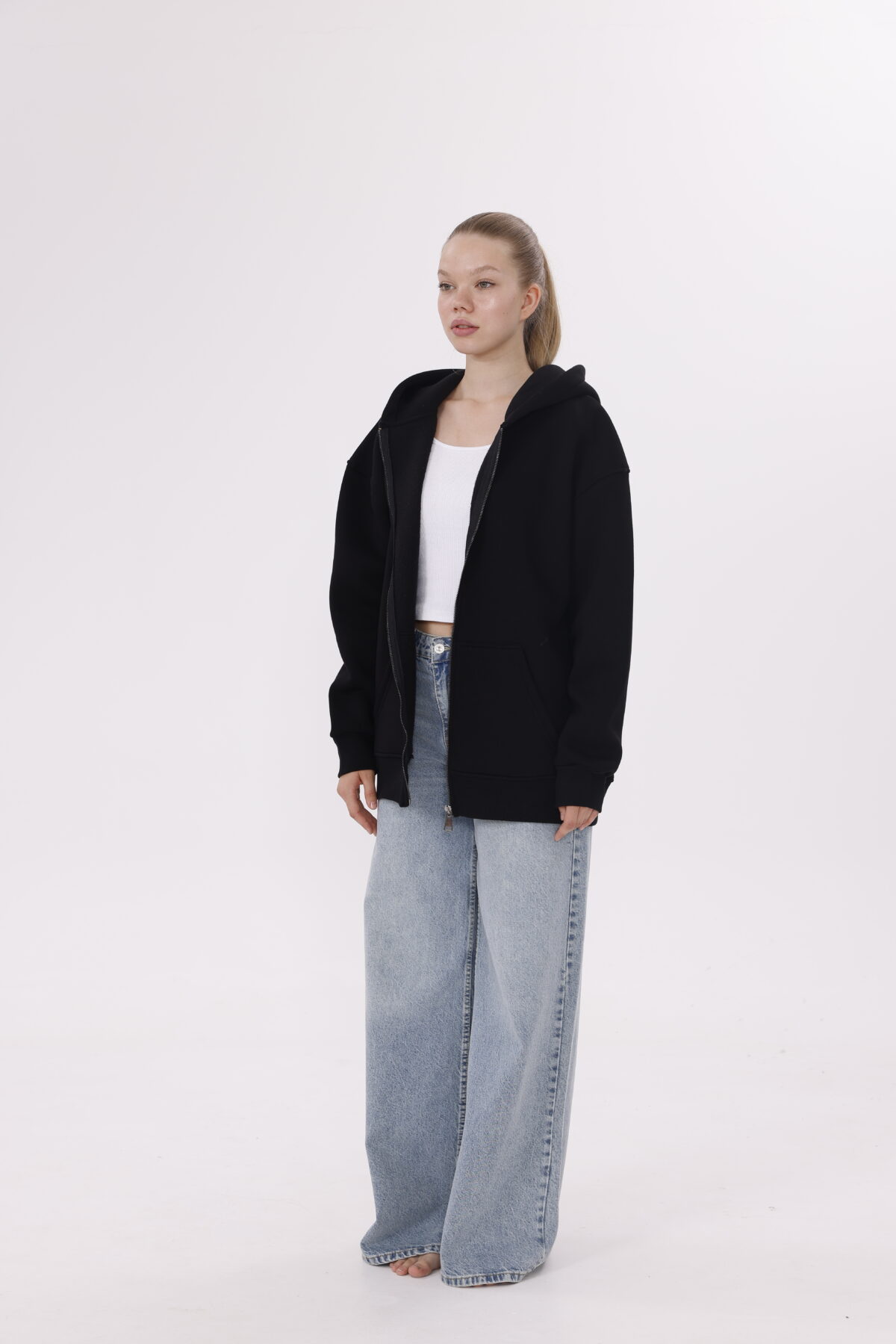 Basic Zipper Oversize Hoodie's (Fermuarlı Kapüşon) - Görsel 9