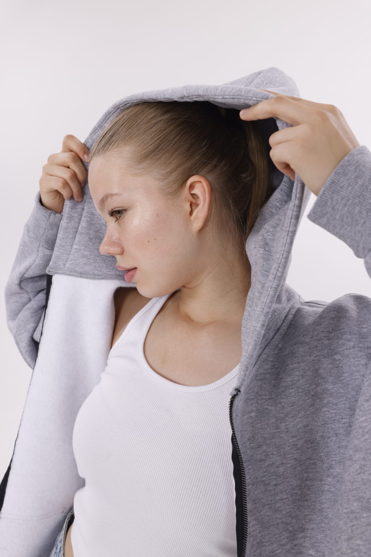 Basic Zipper Oversize Hoodie's (Fermuarlı Kapüşon) - Görsel 13