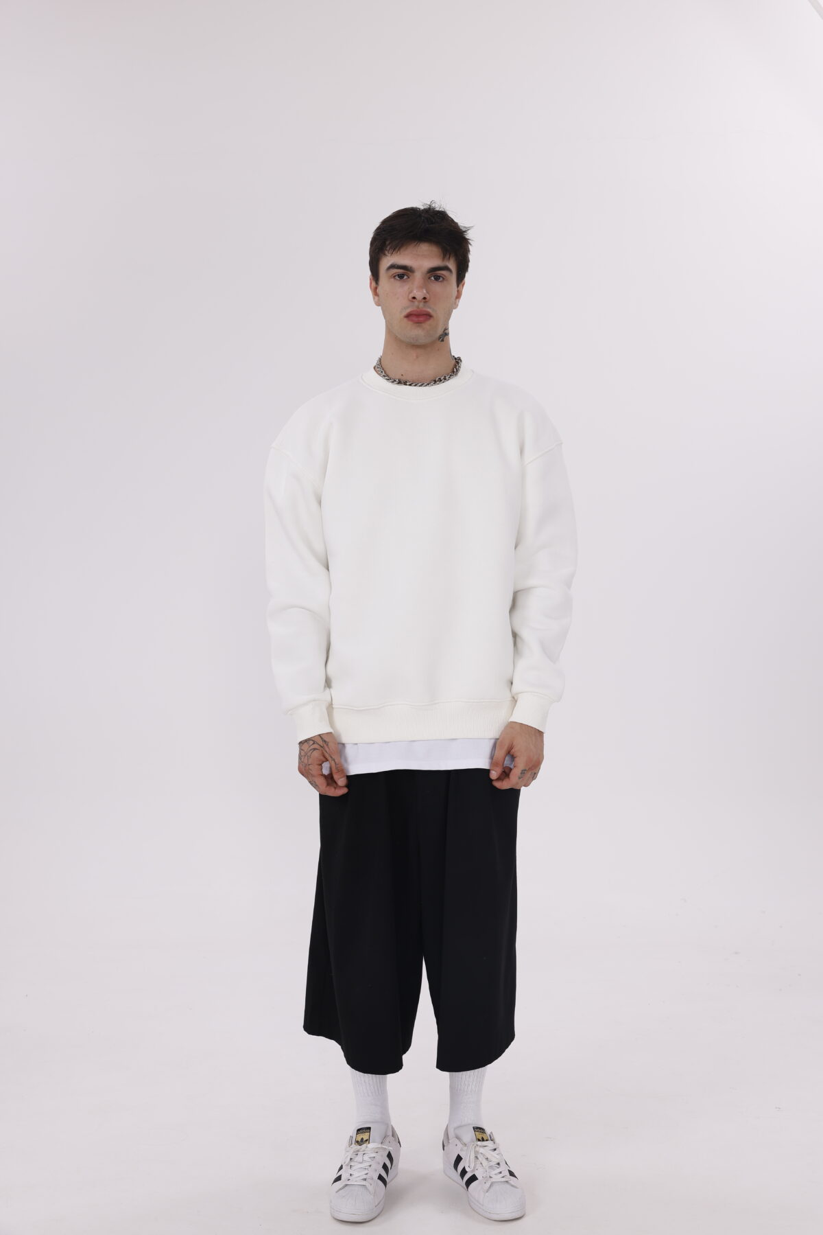 Basic Oversize Sweatsirt's (Düz Renk Bisiklet Yaka) - Görsel 9