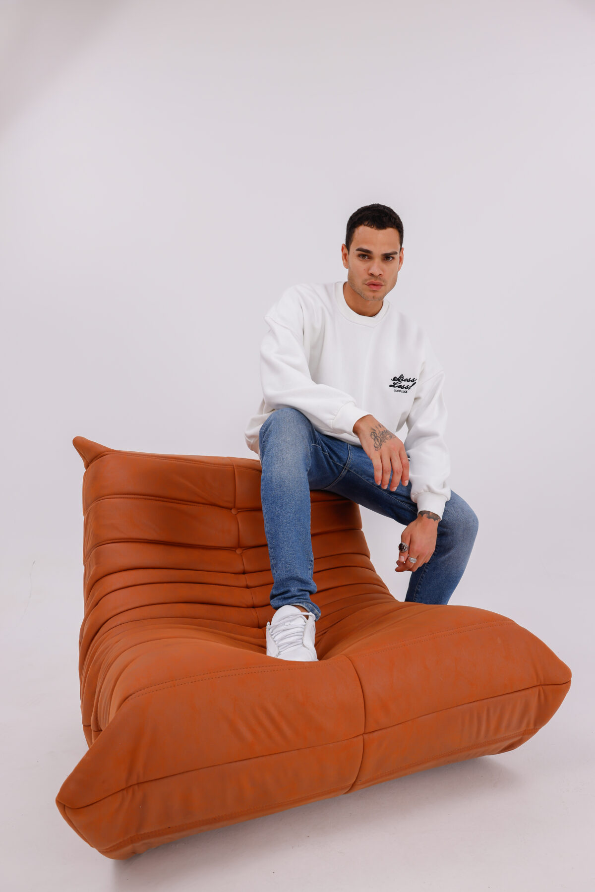 Less Stress Nakışlı Sweatshirt (Boxy Fit Oversize) - Görsel 10