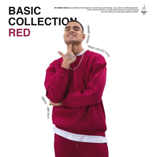 Basic Oversize Sweatsirt's (Düz Renk Bisiklet Yaka)