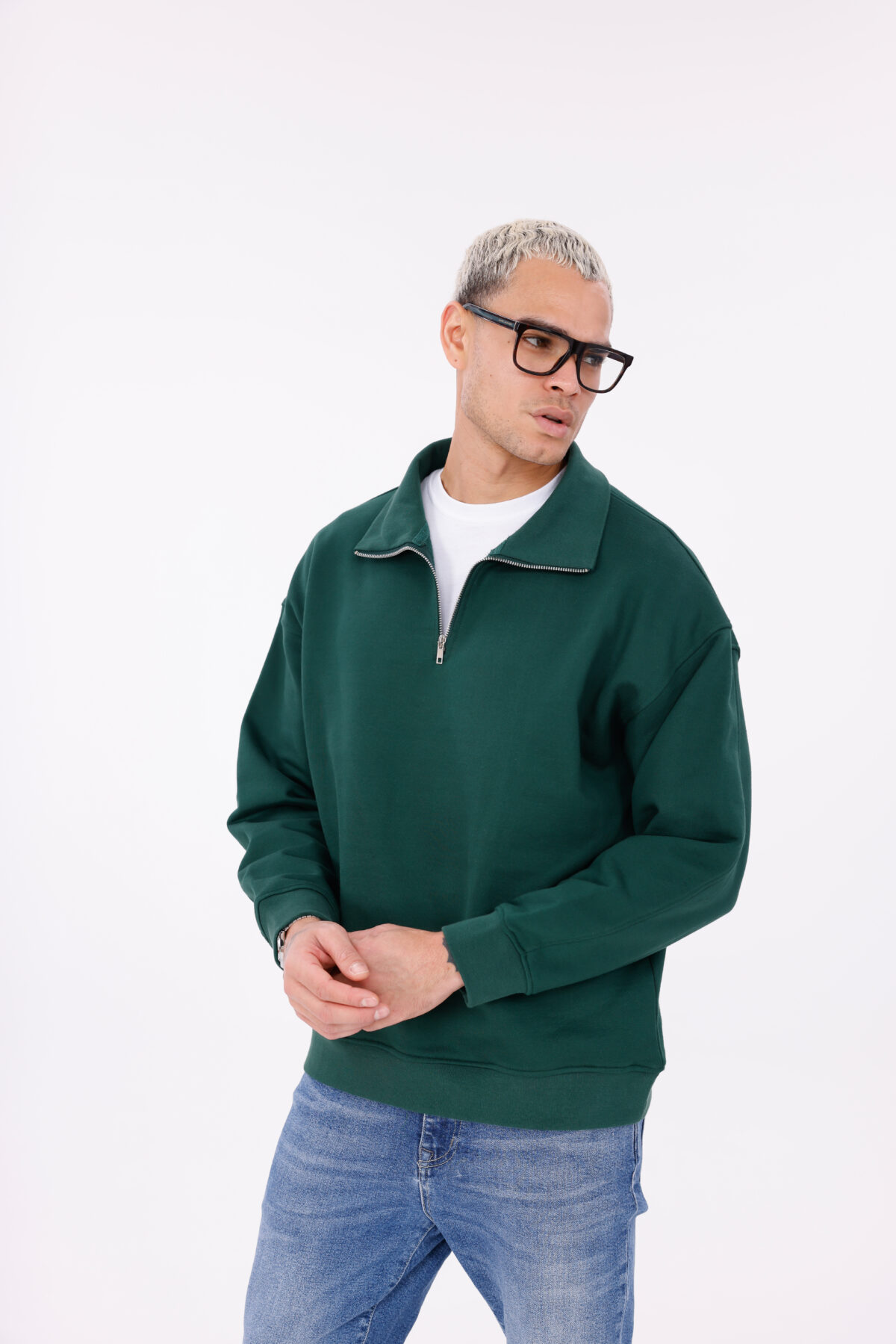 Yarım Fermuarlı Sweatshirt