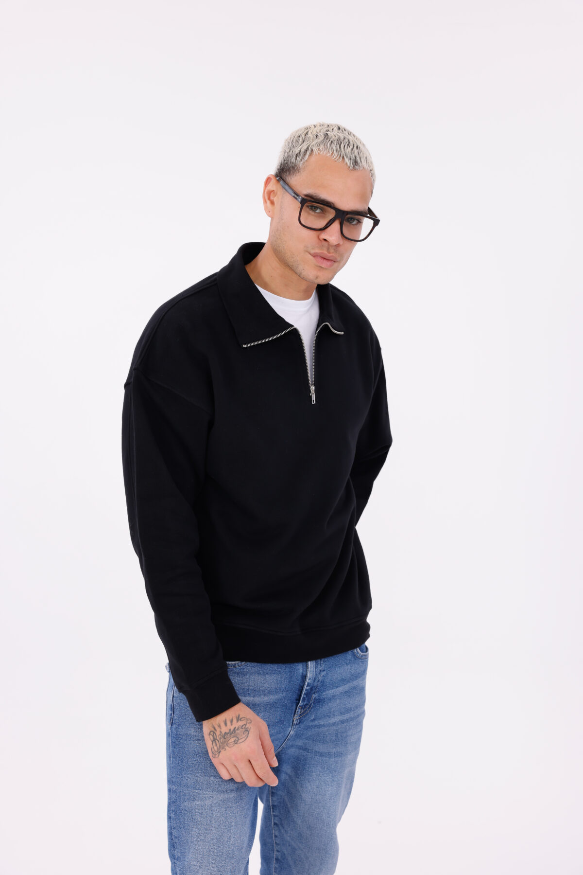 Yarım Fermuarlı Sweatshirt - Görsel 8