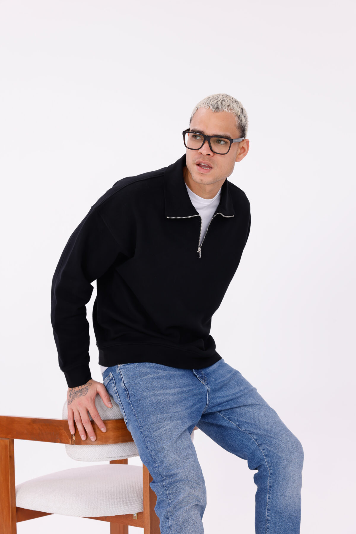 Yarım Fermuarlı Sweatshirt - Görsel 10