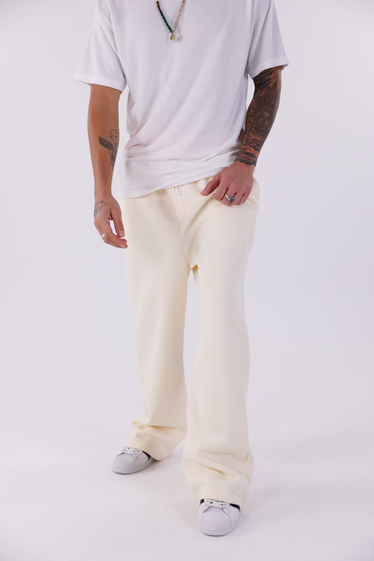 Şardonlu Baggy Eşofman - Görsel 3