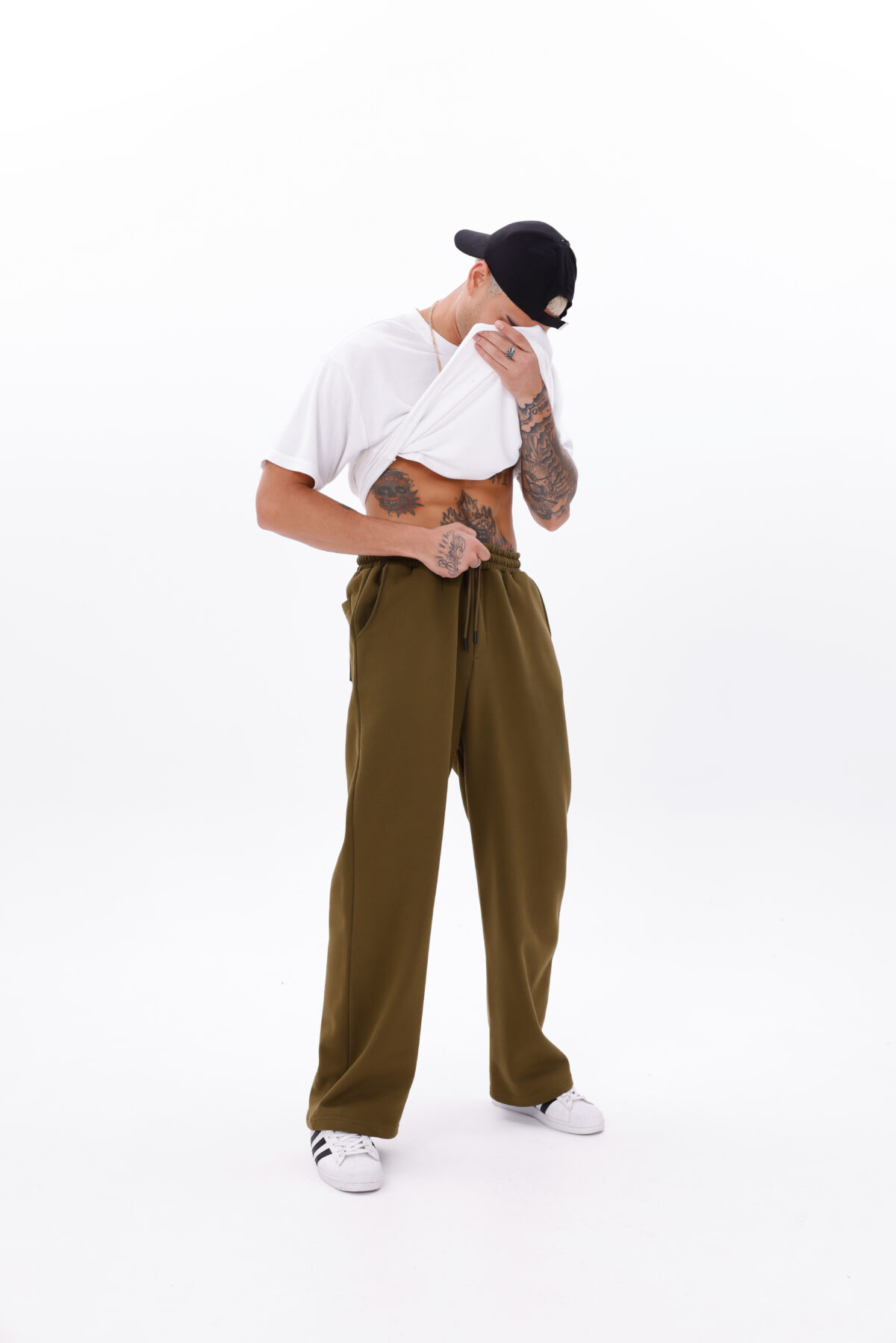 Şardonlu Baggy Eşofman - Görsel 13