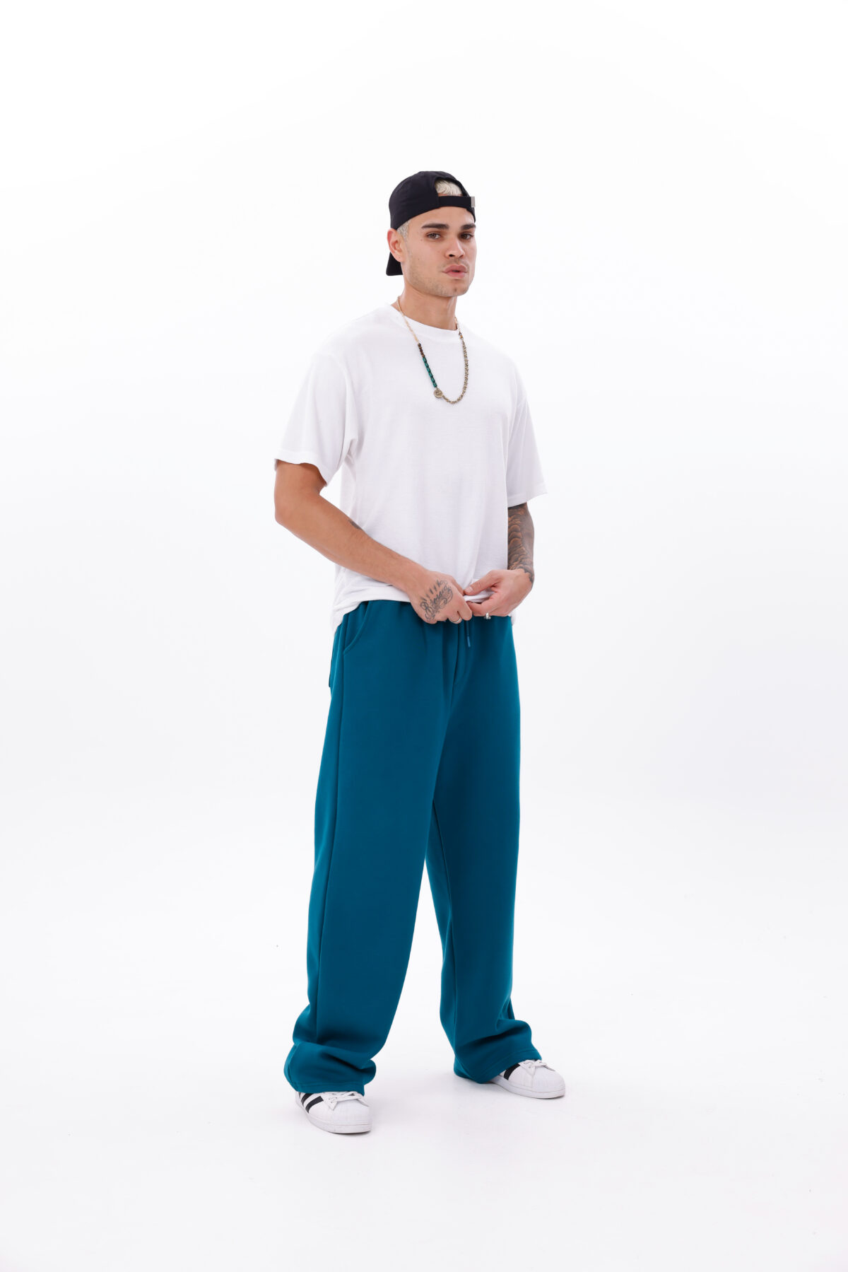 Şardonlu Baggy Eşofman - Görsel 15
