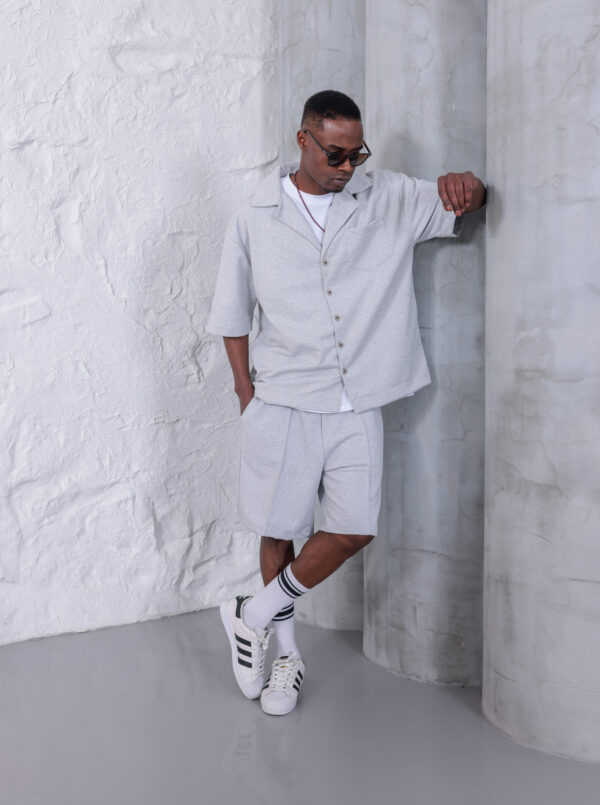 Dokuma Şortlu  Oversize Takım