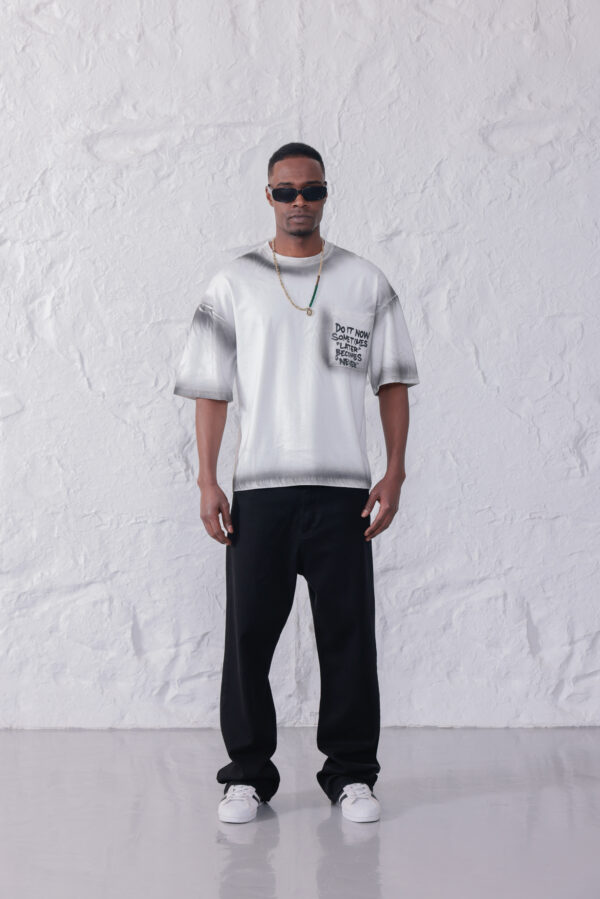 30/2 Asit Wash Cep Baskılı T'shirt