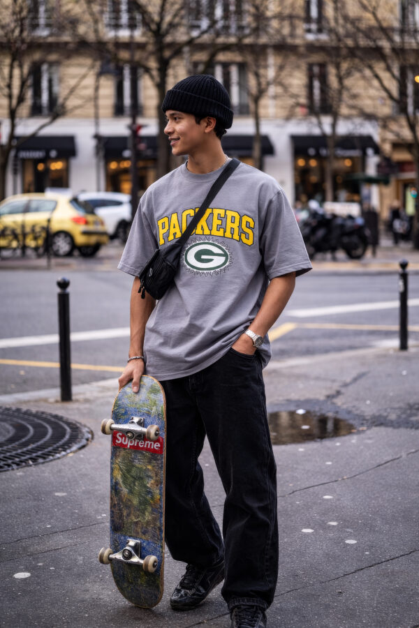 ''Packers 17''  Göğüs ve Sırt Baskılı Tişört